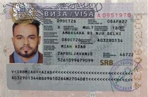 AZAD MIAH, VISA COPY