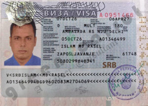 MD RASEL ISLAM, VISA COPY