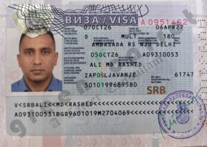 MD RASHED ALI, VISA COPY