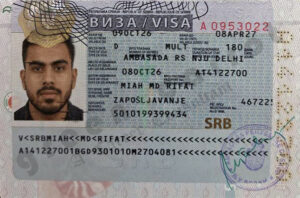 MD RIFAT MIAH, VISA COPY