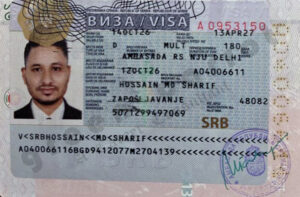 MD SHARIF HOSSAIN, VISA COPY
