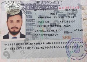 MINHAJUL ALAM FAHIM, VISA COPY
