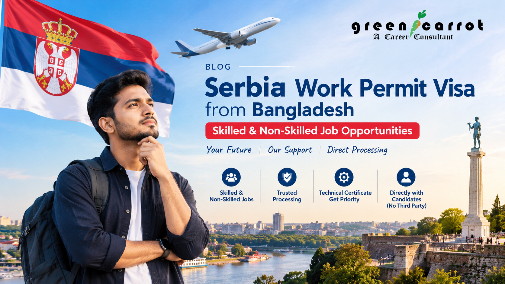 Serbia work permit visa, Serbia work visa from Bangladesh, Serbia jobs for Bangladeshi workers, Serbia skilled jobs, Serbia non-skilled jobs, Serbia visa processing